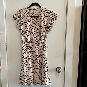 Rails Leanne silk wrap dress - Blush Spotted